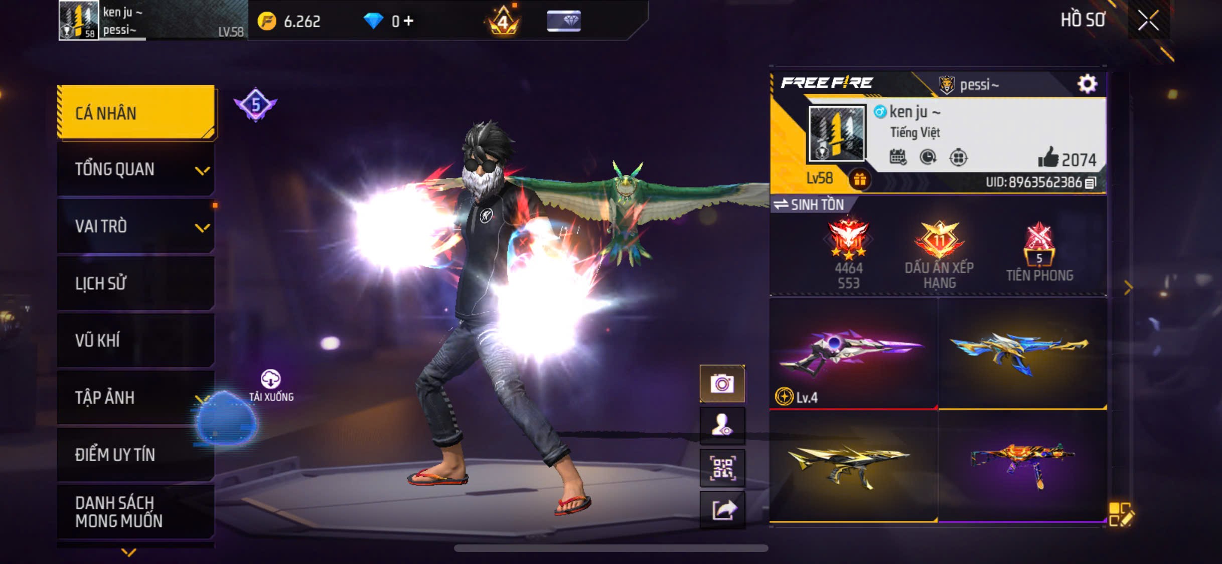 Ảnh 5 tài khoản Free Fire #FF216