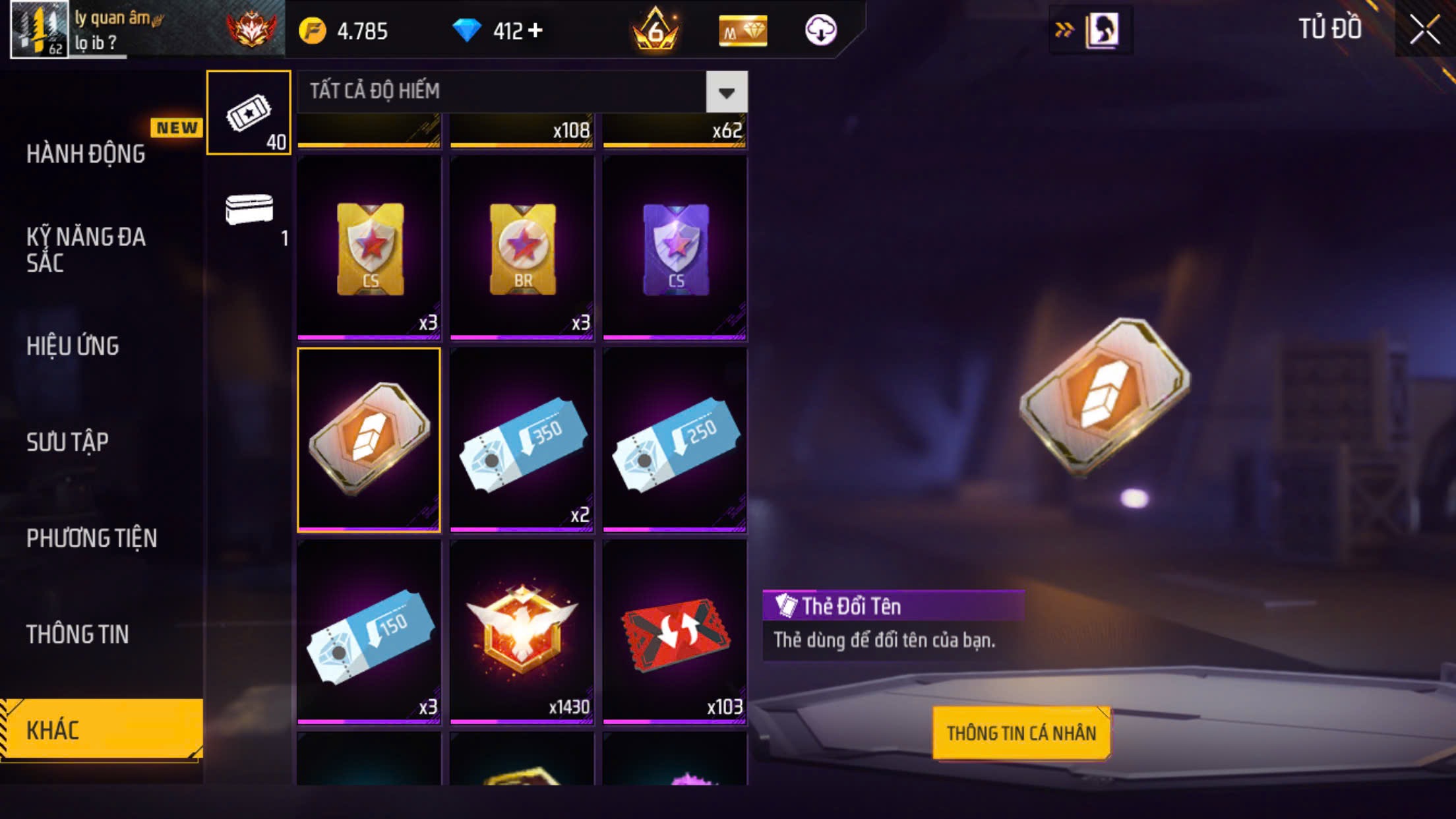 Ảnh 17 tài khoản Free Fire #FF165